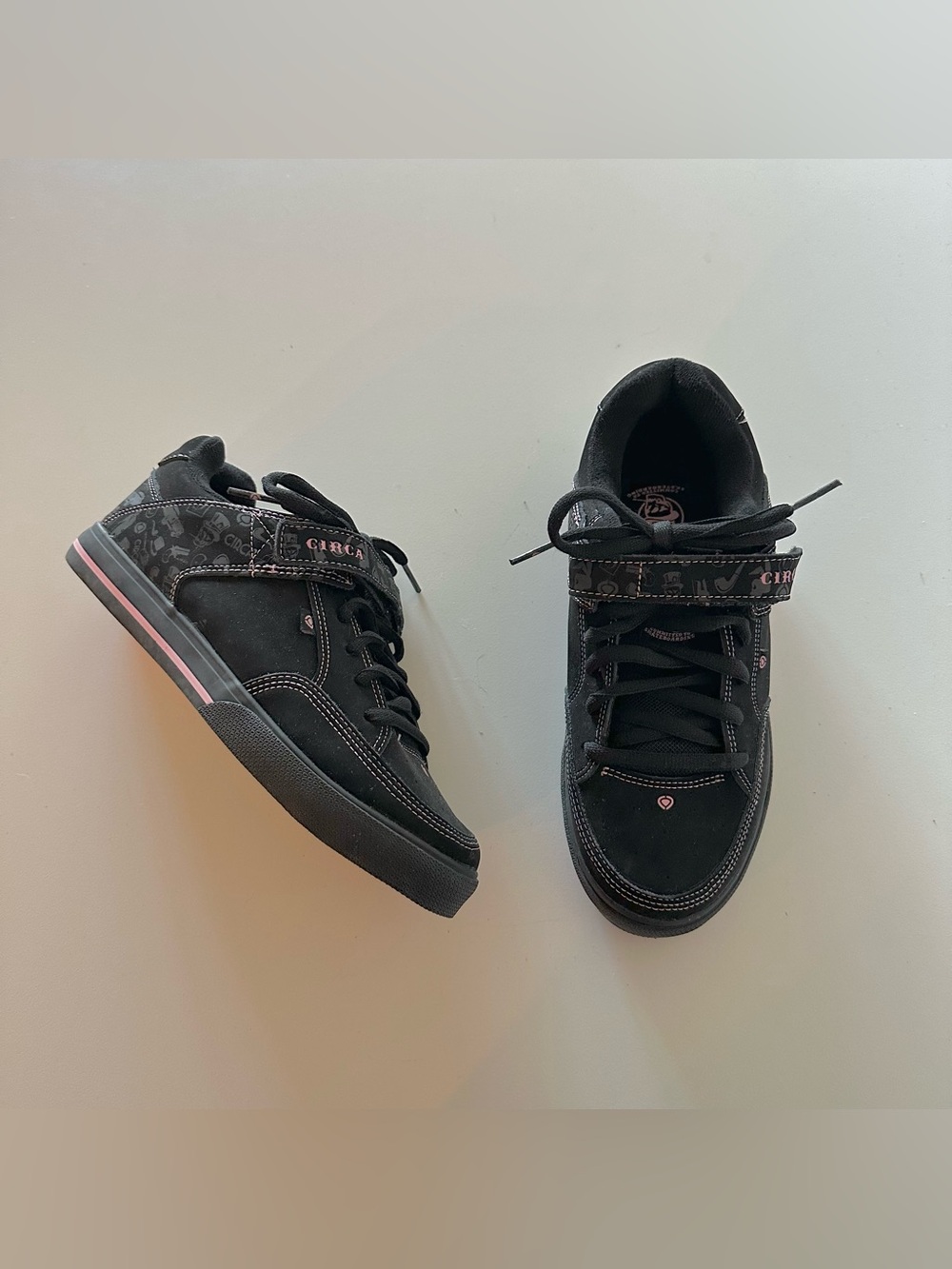 Circa C1rca 205 WVLC VLC Y2K Puffy Fat Tongue Leather Skate M9.5 W11 Black Pink